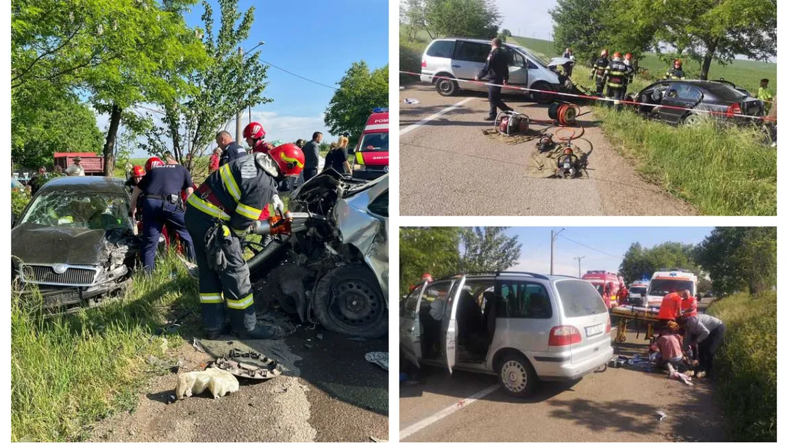 Accident cu zece răniţi în Botoşani. Printre victime se află şi copii