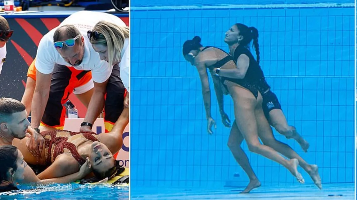 Momente dramatice la Mondialele de Nataţie! O înotătoare a leşinat în apă, iar salvamarii nu au avut nicio reacţie