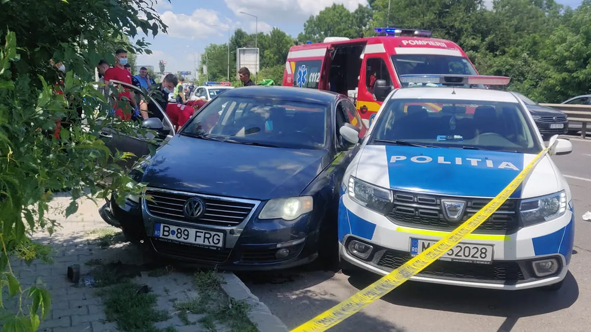 Împuşcături după o urmărire în trafic pe DN 1 şi în Bucureşti. Un bărbat a fost rănit