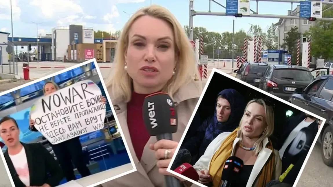 Jurnalista devenită celebră după ce a transmis mesaje împotriva lui Putin la televiziunea de stat din Rusia a protestat din nou în fața Kremlinului: 