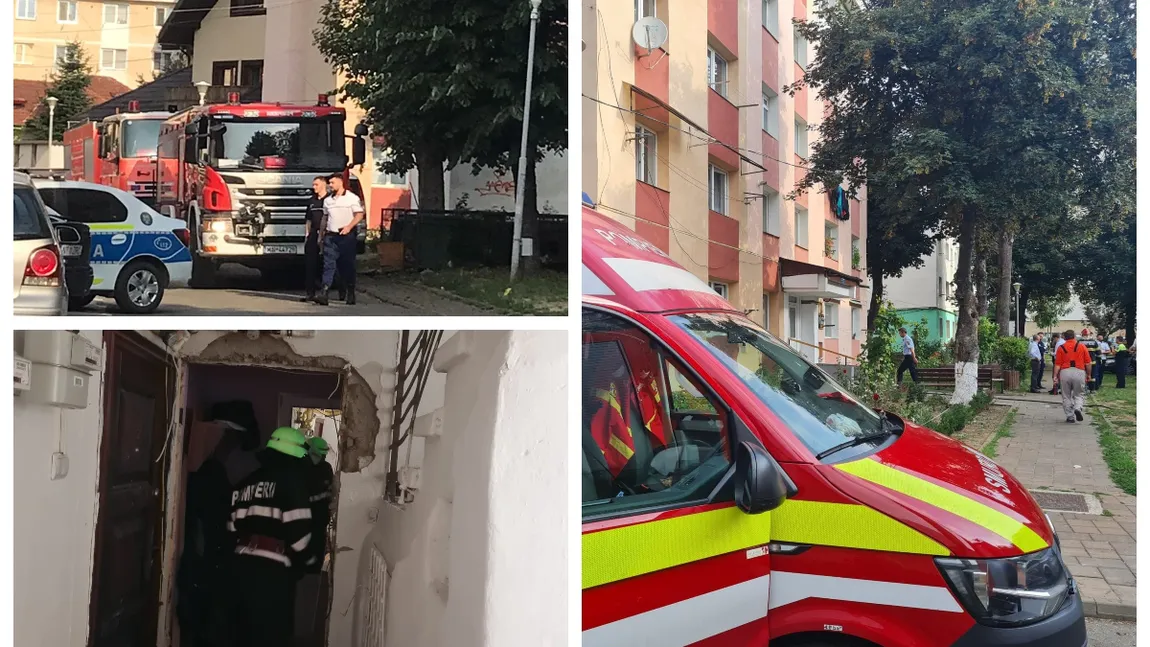 Explozie puternică într-un bloc din Neamţ. Un bărbat a fost grav rănit