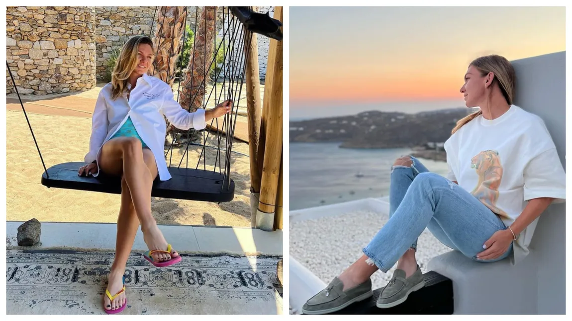 Cum se distrează Simona Halep în vacanța de vis din Mykonos, unde a plecat cu Toni Iuruc. Primele fotografii postate de tenismenă - FOTO