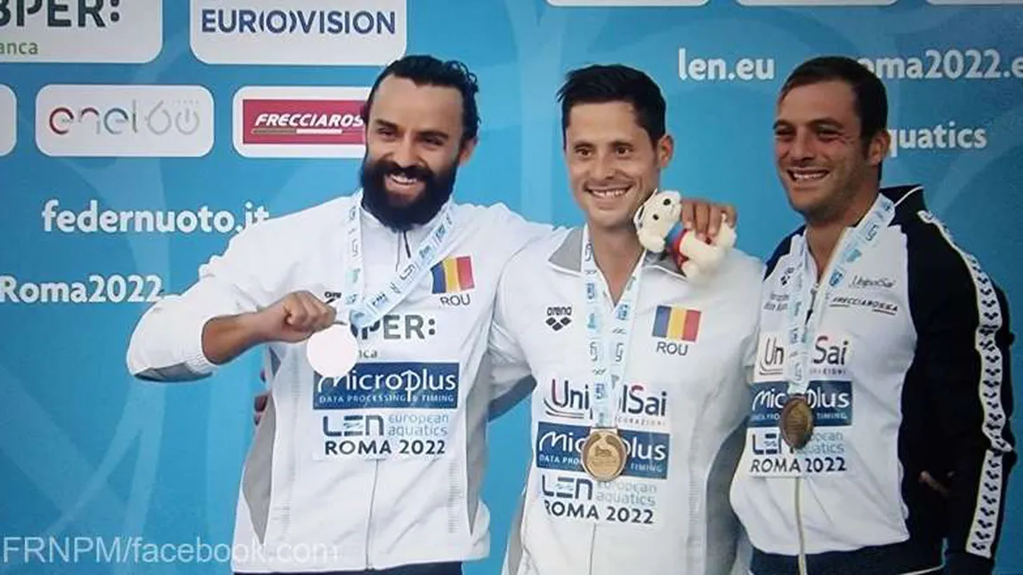 Campionate Europene de nataţie. Constantin Popovici şi Cătălin Preda au câştigat aur și argint  în proba de sărituri în apă de la mare înălţime