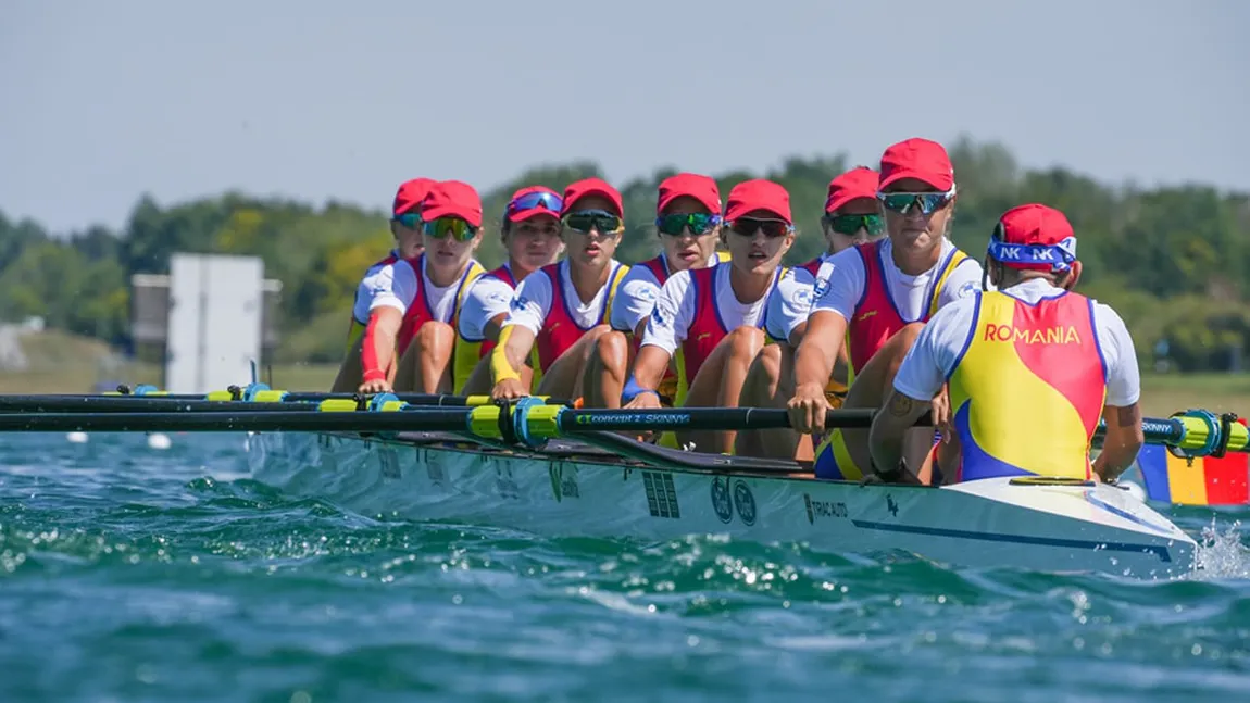 România obține medalie după medalie! Echipajul feminin de 8+1 a primit AUR la Campionatul European de Canotaj