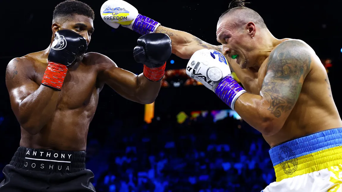 Oleksandr Usik, pugilistul lui Zelenski, l-a bătut pe Anthony Joshua şi şi-a păstrat centurile IBF, WBA şi WBO la categoria grea VIDEO