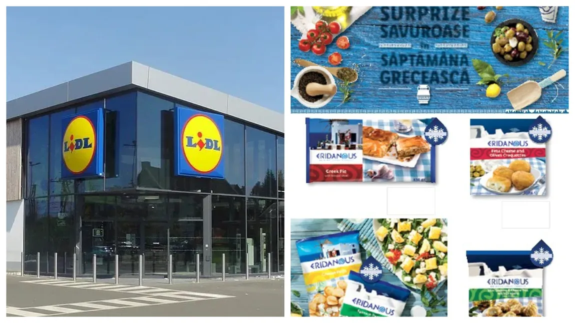 Oferte pe bandă rulantă la Lidl, a început săptămâna grecească. Găsiţi tentacule de caracatiţă, musaca, gyros şi alte zeci de produse cu specific mediteranean la preţuri mici