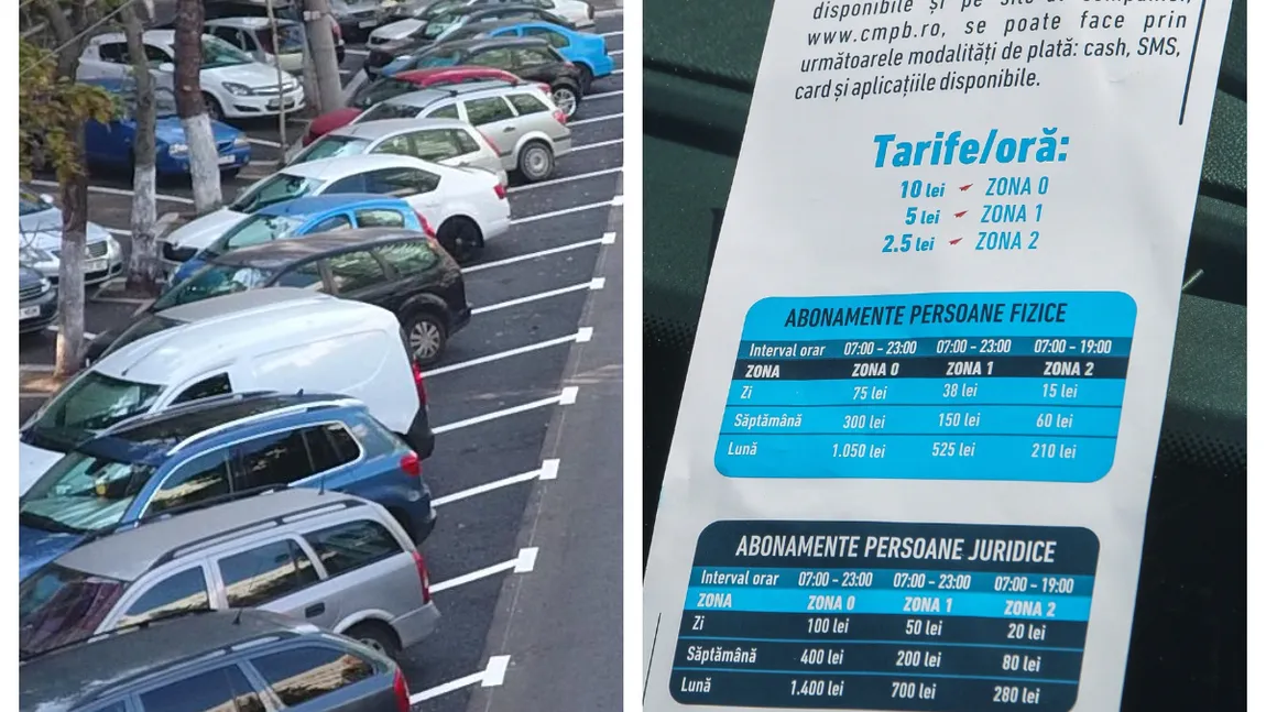 Cât va costa parcarea în Bucureşti din 15 august. HARTA zonelor de tarifare