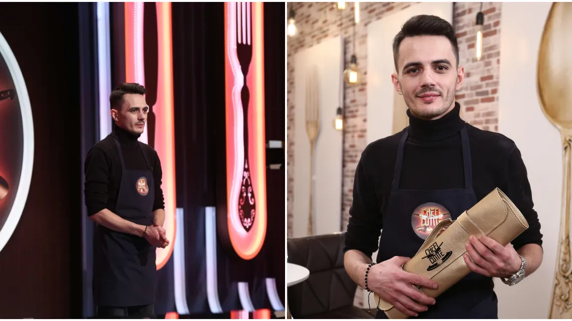 Florin Dragomir a primit cuțitul de aur la Chefi la cuţite. Cum a reacţionat concurentul : 