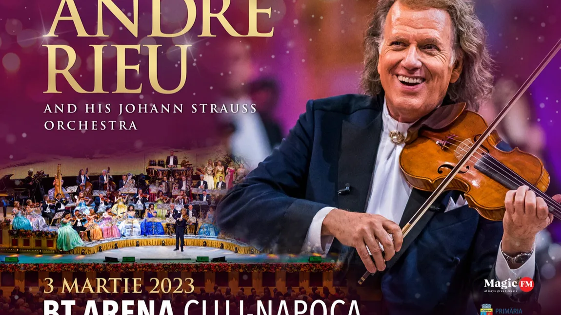 Maestrul ANDRÉ RIEU se întoarce în România pentru un concert de proporţii pe 3 martie 2023 la BT-ARENA CLUJ-NAPOCA
