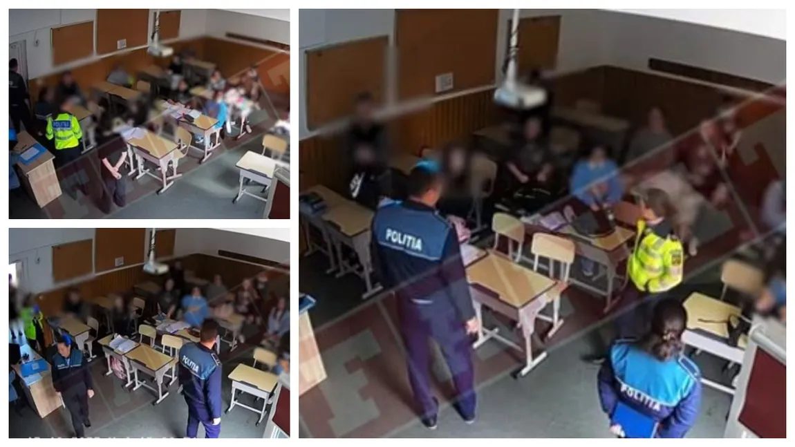 VIDEO Poliţişti din Ilfov descind cu cinci autospeciale într-o şcoală din Jilava şi percheziţionează şi intimidează elevii, inclusiv pe un tânăr cu tulburare de spectru autist. Organele de ordine nu au prezentat niciun mandat şi nici nu au informat directoarea şcolii