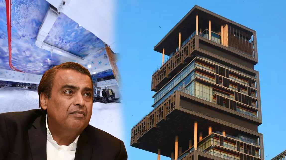 Cel mai bogat om din India, Ambani, trăiește într-o casă cu 27 de etaje. Locuința are o cameră cu zăpadă și 600 de angajați