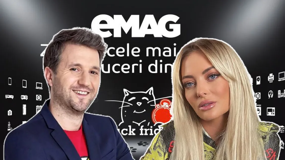 eMAG vinde 100 de mașini de Black Friday. Delia și Andi Moisescu s-au ascuns printre oferte: cine îi descoperă câștigă vouchere de mii de euro!