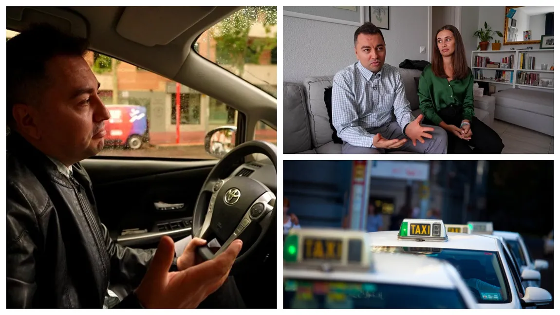 Câți bani face un taximetrist român în Spania! Șoferul face curse 7 zile din 7 dar și venitul este unul pe măsură! În România un CEO ia banii ăștia!