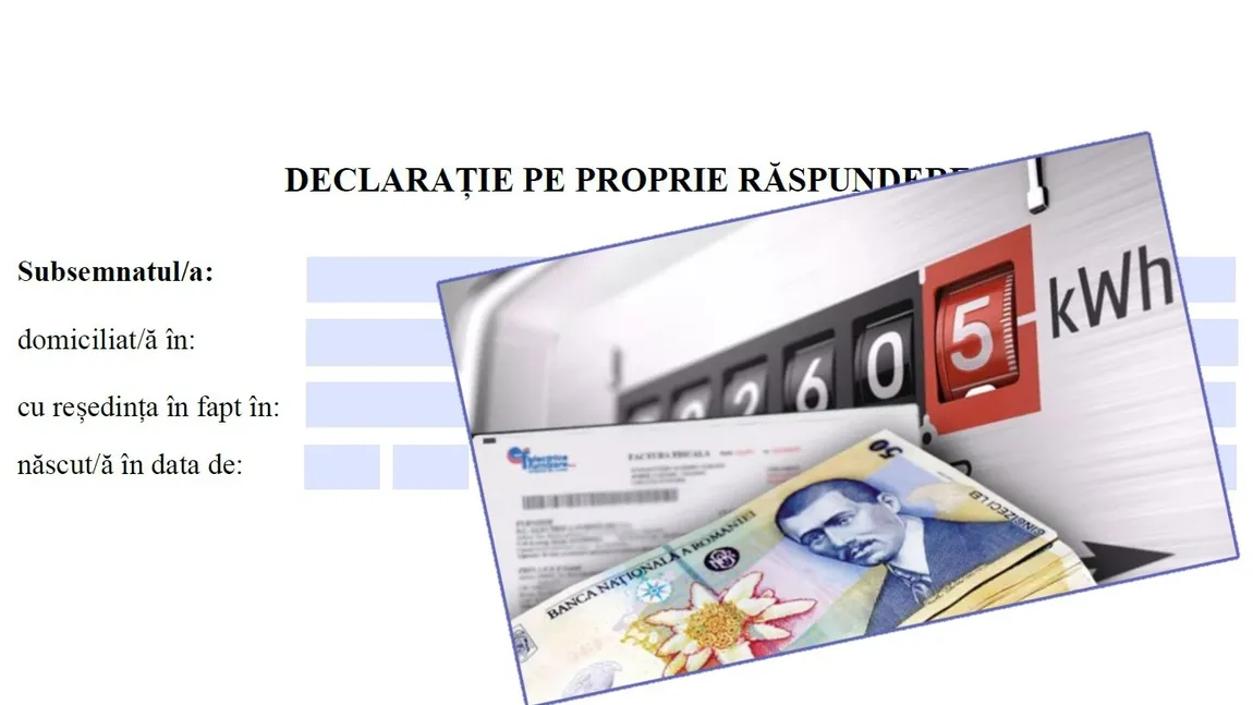 Se cere declarație pe proprie răspundere pentru facturile la energie. Furnizorii se plâng că nu pot aplica prevederile