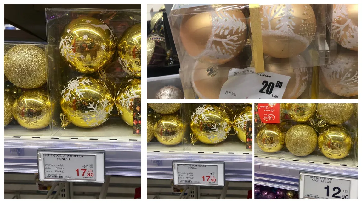 Supermarket-urile Cora și Carrefour au oferte BOMBĂ la globurile de Crăciun. Rafturile se golesc imediat