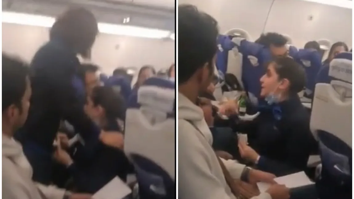 Scandal monstru la bordul unui avion. O stewardesă a izbucnit: 