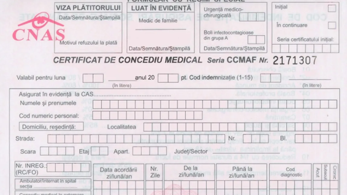 Concediu medical 2023. Se schimbă formularele de la 1 ianuarie