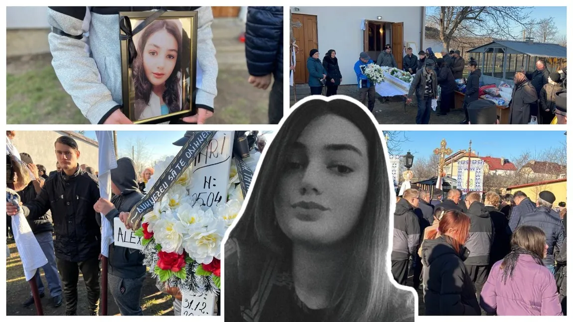 Lacrimi și durere în Botoșani! Maria, copila ucisă în timp ce se afla cu fratele la colindat, a fost condusă pe ultimul drum