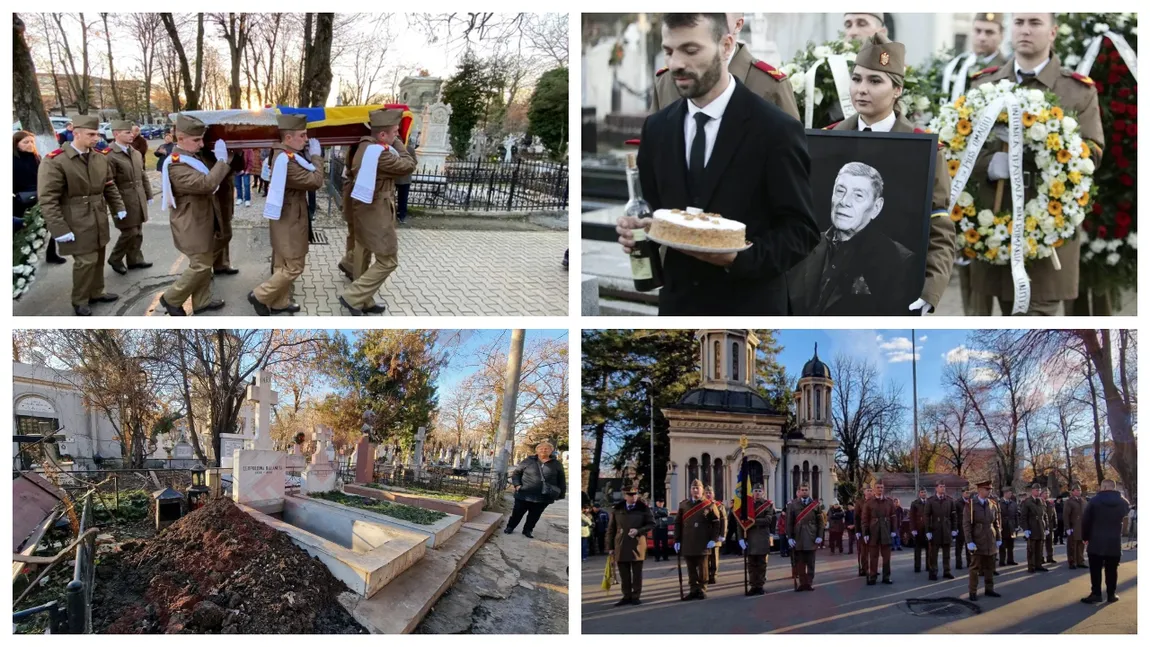Mitică Popescu a fost înmormântat cu onoruri militare, vineri, la Cimitirul Bellu