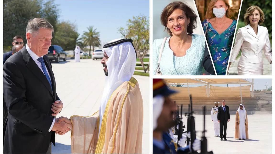 Ce ţinută a purtat Carmen Iohannis la vizita preşedintelui în Emiratele Arabe Unite. Şeicii au rămas uimiţi FOTO