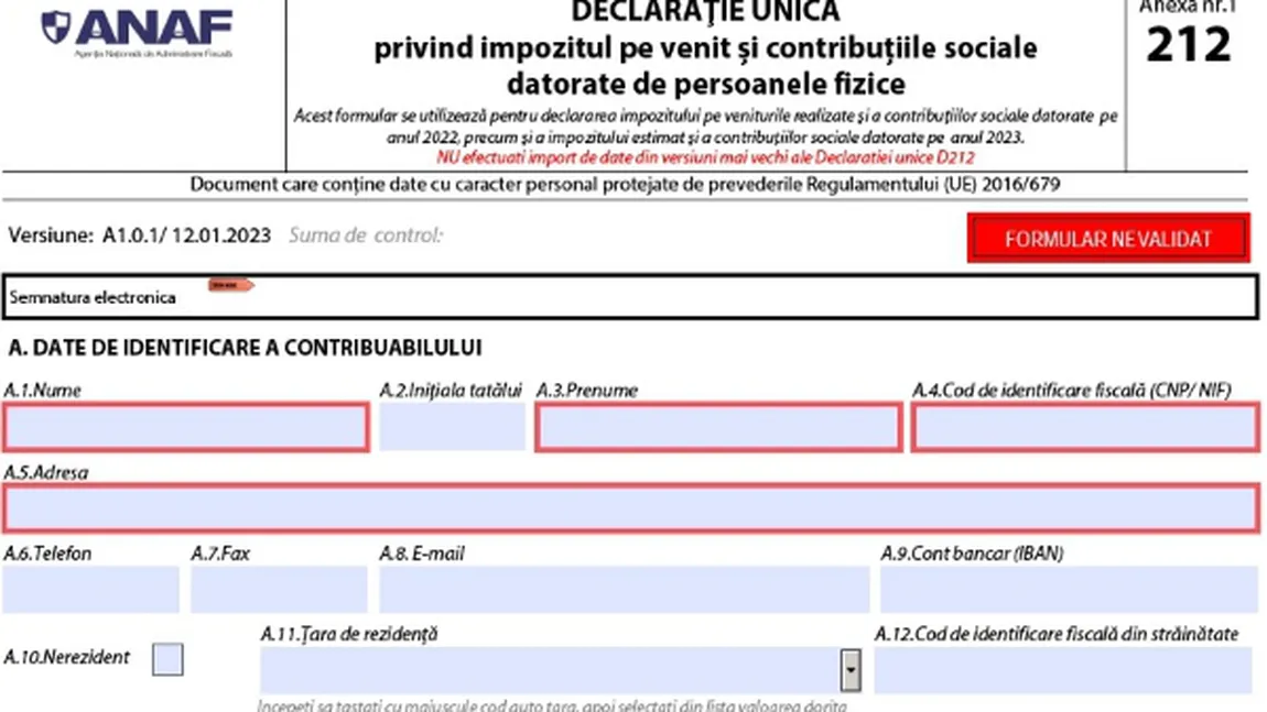 Declarația unică 2023: Până când trebuie depusă și ce taxe și impozite trebuie plătite