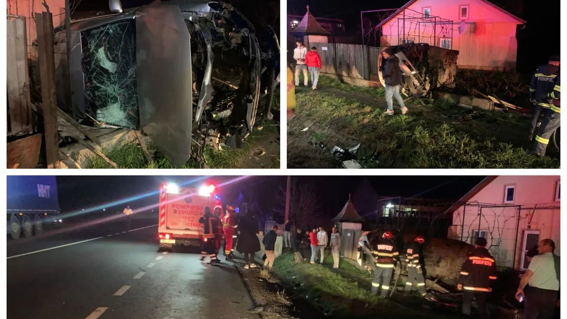 Accident teribil pe DN 2 E 85. Mașina rula cu 160 km/h. Doi tineri de 16 și 17 ani au ajuns la spital