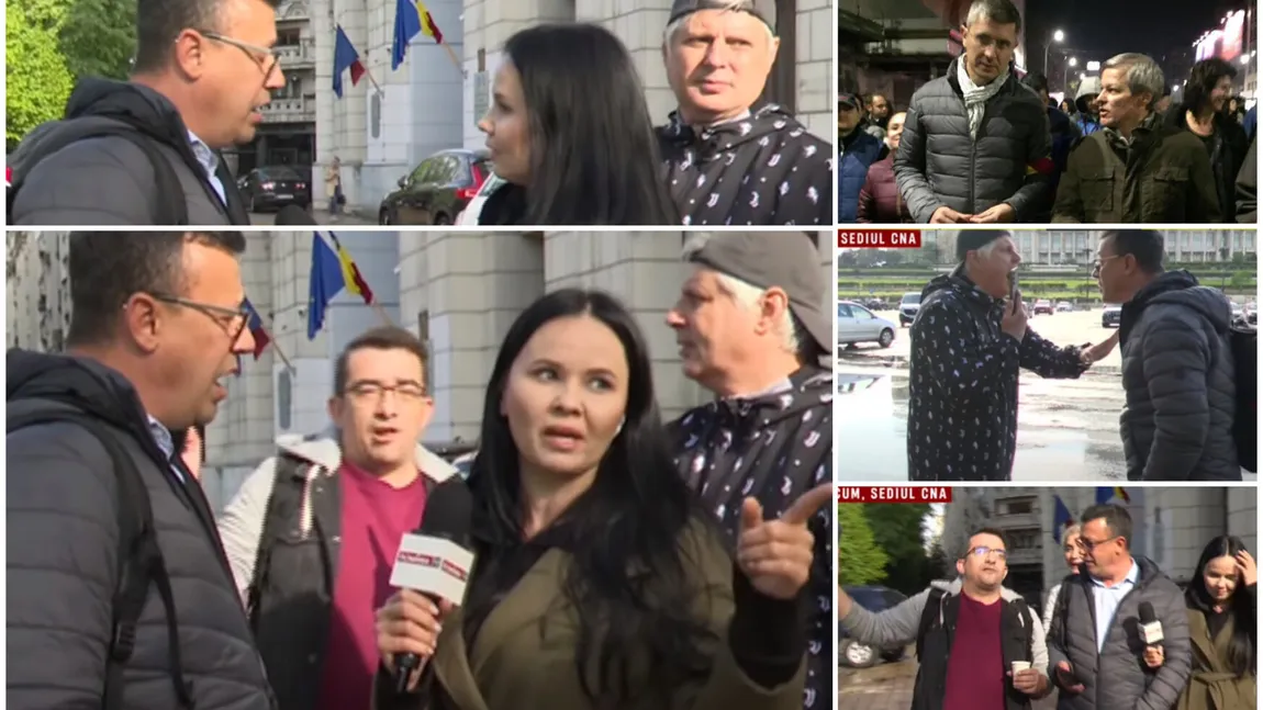 VIDEO: Circ în fața sediului CNA. Victor Ciutacu și Roxana Ciucă, agresați de protestatarii #REZIST. Amenințări și jigniri: „E doar începutul!