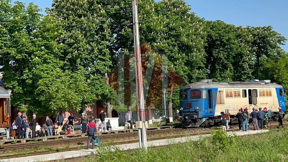 Locomotiva unui tren a luat foc în Iași. Circa 200 de călători au fost evacuați