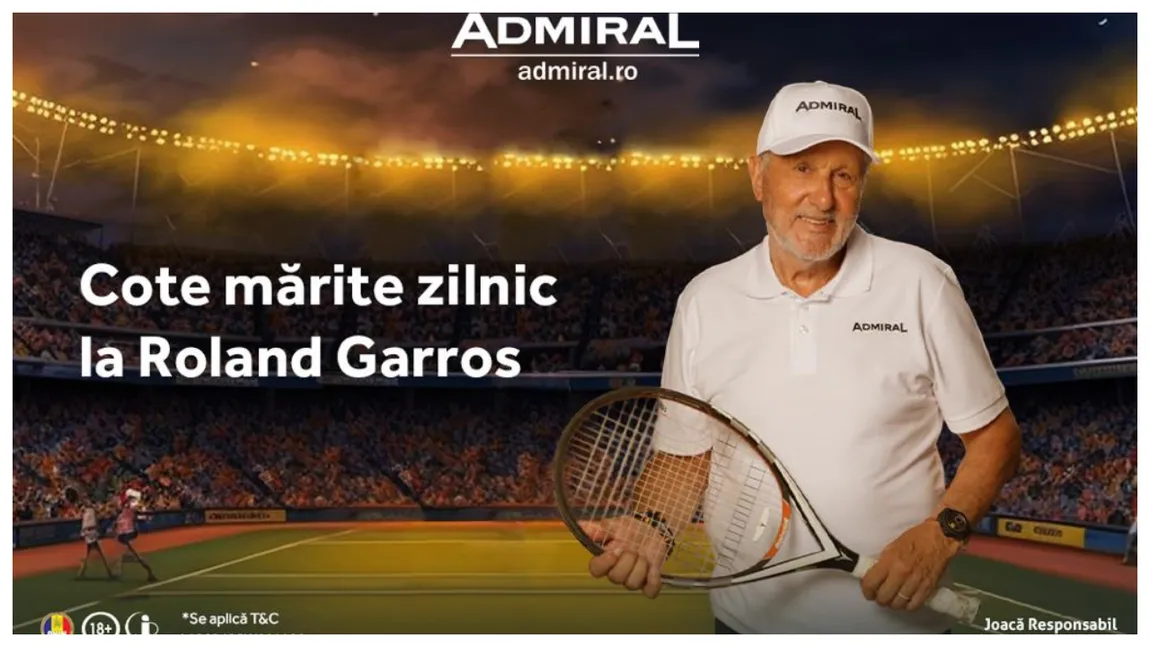 Pe admiral.ro ai cele mai bune cote la Grand Slam-ul Roland Garros!