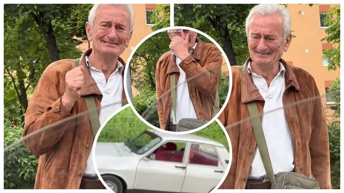 Emoționant! Un bărbat a plâns ca un copil după ce și-a vândut Dacia de care s-a bucurat 34 de ani. 