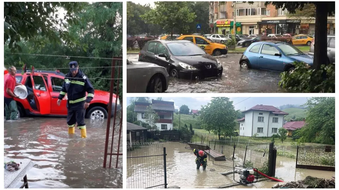 Apocalipsa meteo în România! Imagini şocante: inundaţii devastatoare, drumuri distruse, oameni evacuaţi! VIDEO