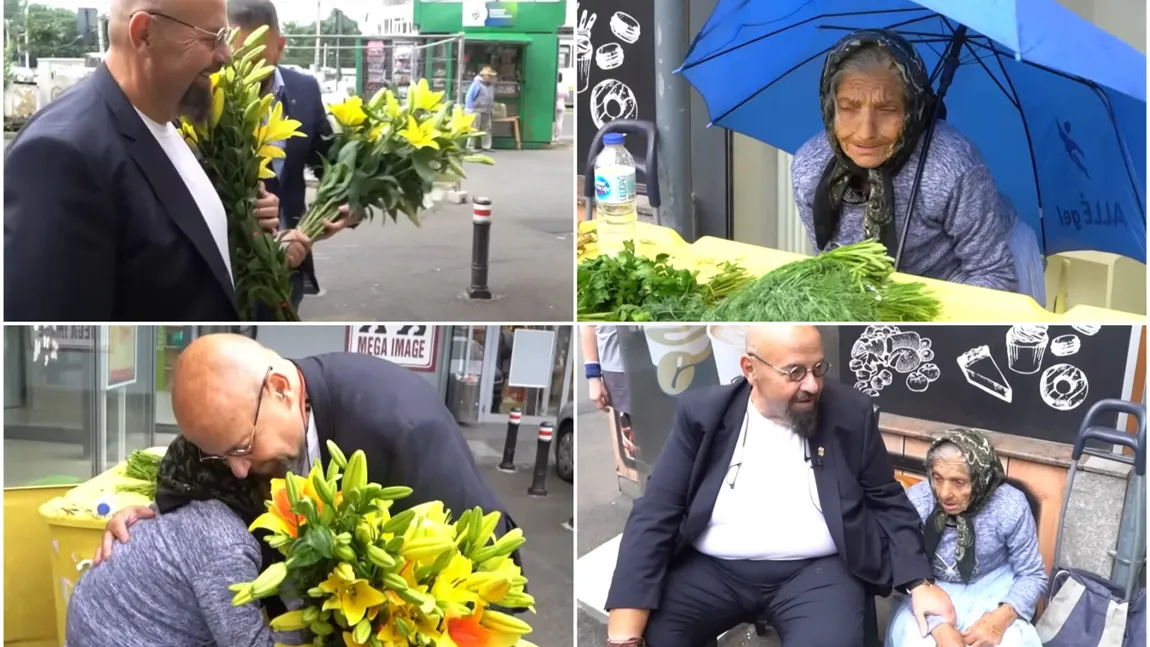 Emoționant! Primarul Piedone și bunica cu zarzavaturi, revedere cu lacrimi și îmbrățișări: „M-am simțit dator să-i mulțumesc
