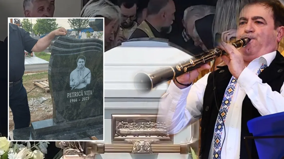 Taragotistul Petrică Viţa, înmormântat într-un sicriu de lux. Mesaj cutremurător pe monumentul funerar. Preotul a început să plângă la căpătâiul artistului