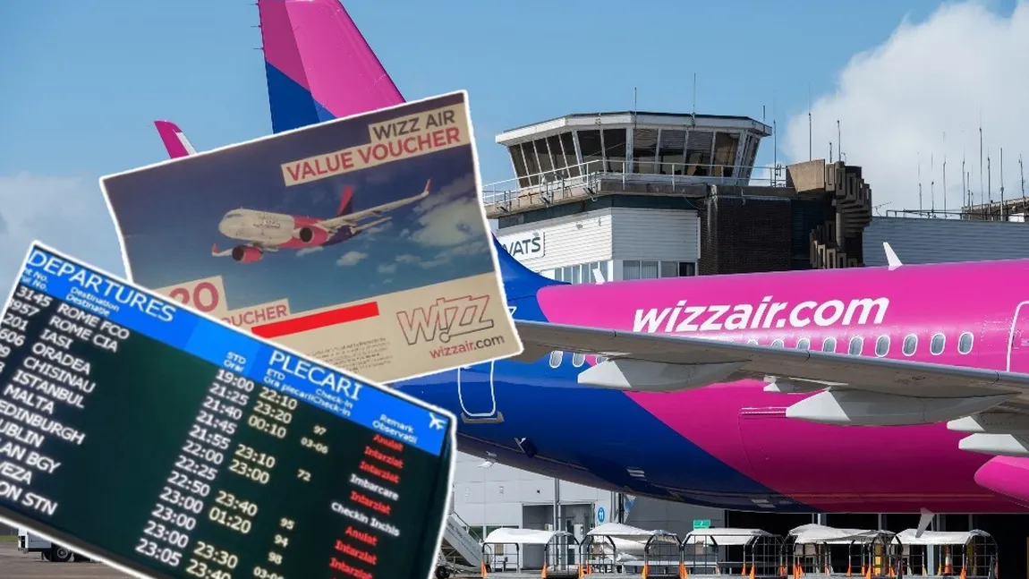Wizz Air oferă VOUCHERE pasagerilor dacă au curse întârziate sau anulate