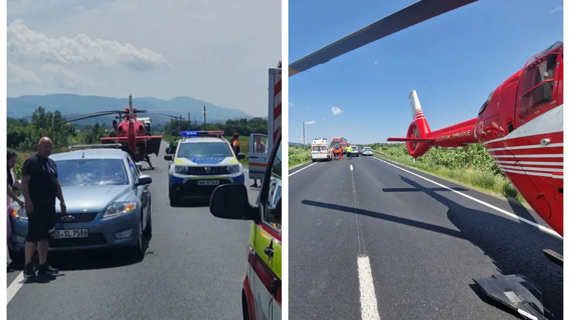 Accident grav cu un TIR, un microbuz și un autoturism în Caraș - Severin. Printre răniţi se numără şi un copil