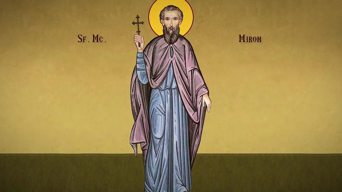 Calendar ortodox 17 august 2023. Sfântul Mucenic Miron, mare făcător de minuni. Rugăciune puternică pentru vindecare trupească și sufletească