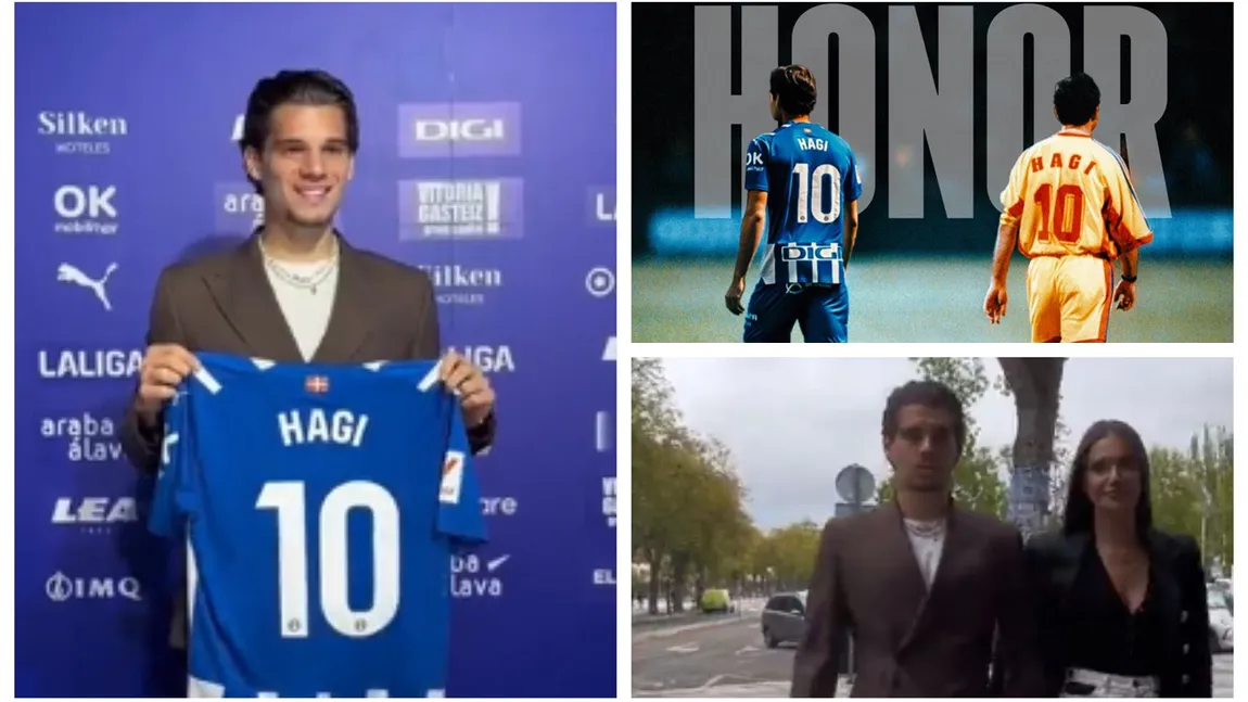 Ianis Hagi, prezentat oficial de Alaves. A avut-o alături pe iubita sa, Elena Tănase: 