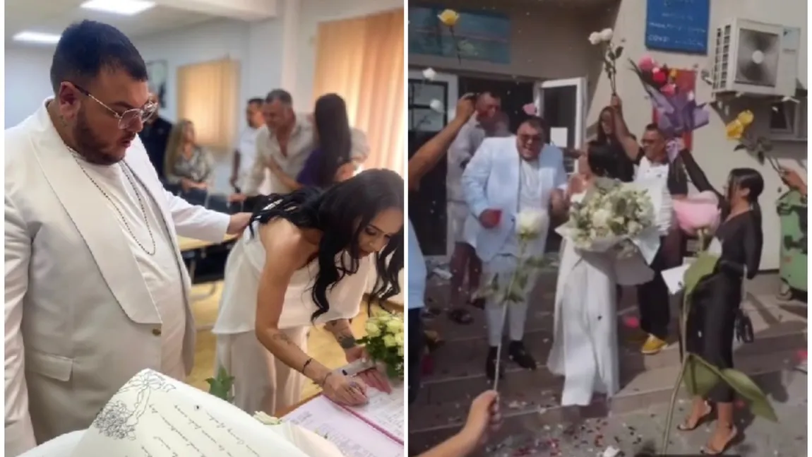 VIDEO Leo de la Kuweit s-a căsătorit. Primele imagini de la cununia civilă. Ce ținută a purtat mireasa