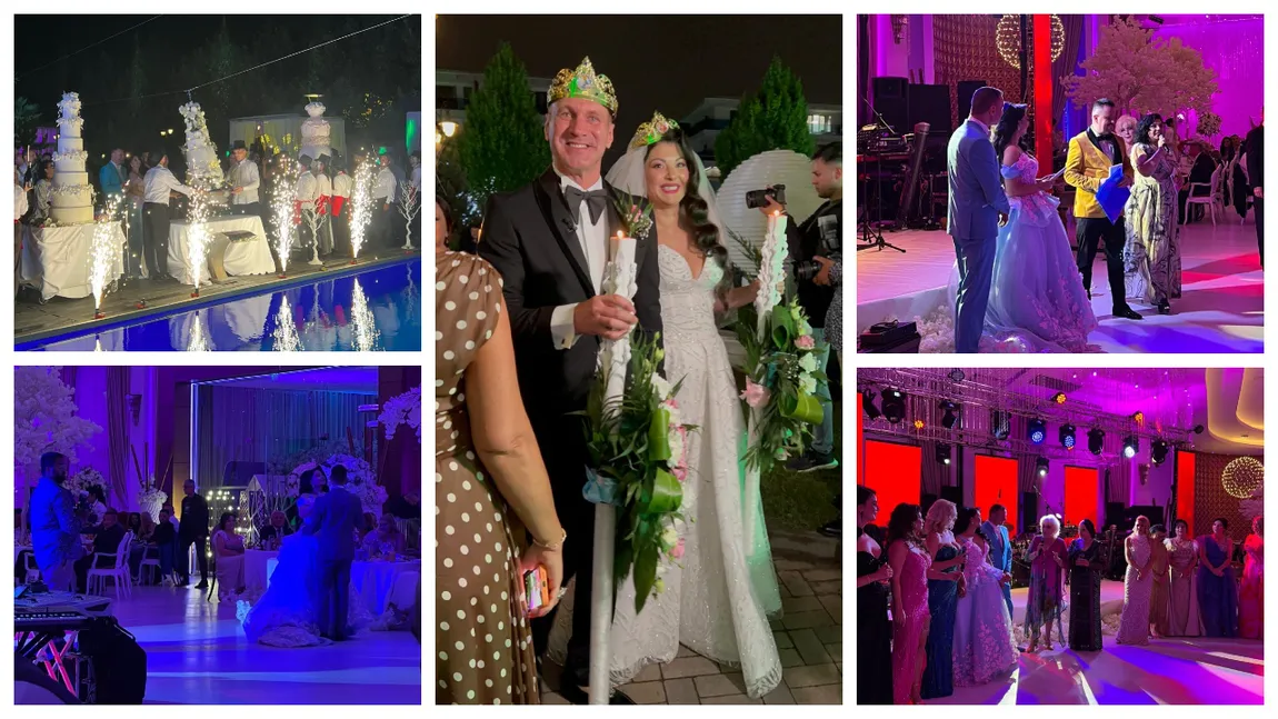EXCLUSIV| Imagini de poveste de la nunta anului! Medana și Alin Oprea, petrecere de vis cu sute de invitați. Detalii incendiare de la marele eveniment