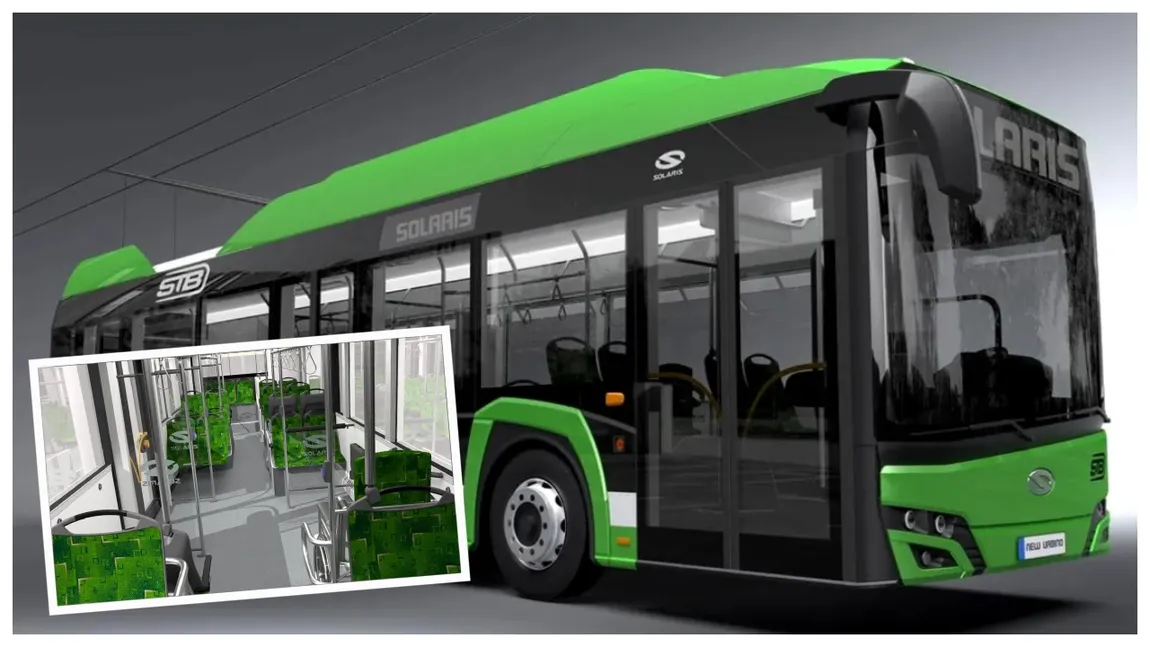 Așa arată noile modele de troleibuze Solaris care vor circula în Capitală din 2024. Sunt dotate cu aer condiționat, prize, WiFi, camere de supraveghere - FOTO