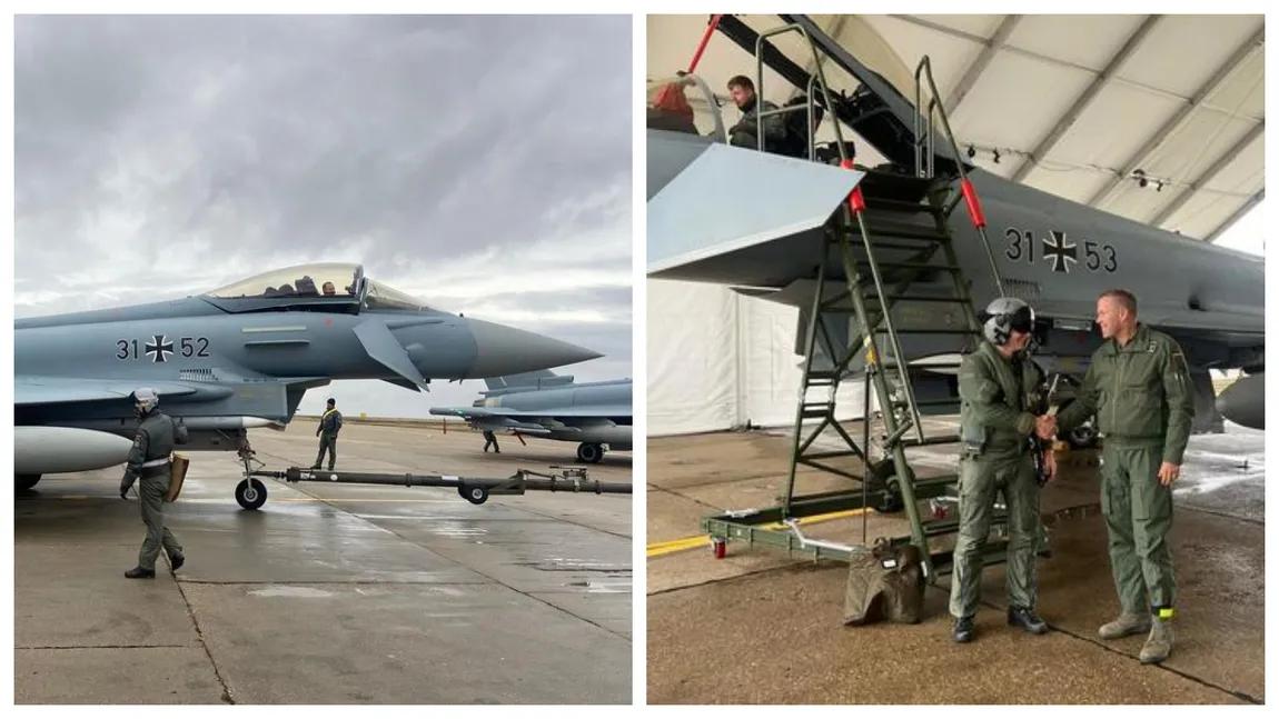 Avioanele de luptă Eurofighter din Germania au ajuns în România pentru a susţine misiunea de poliţie aeriană! ”Suntem alături de aliatul nostru”