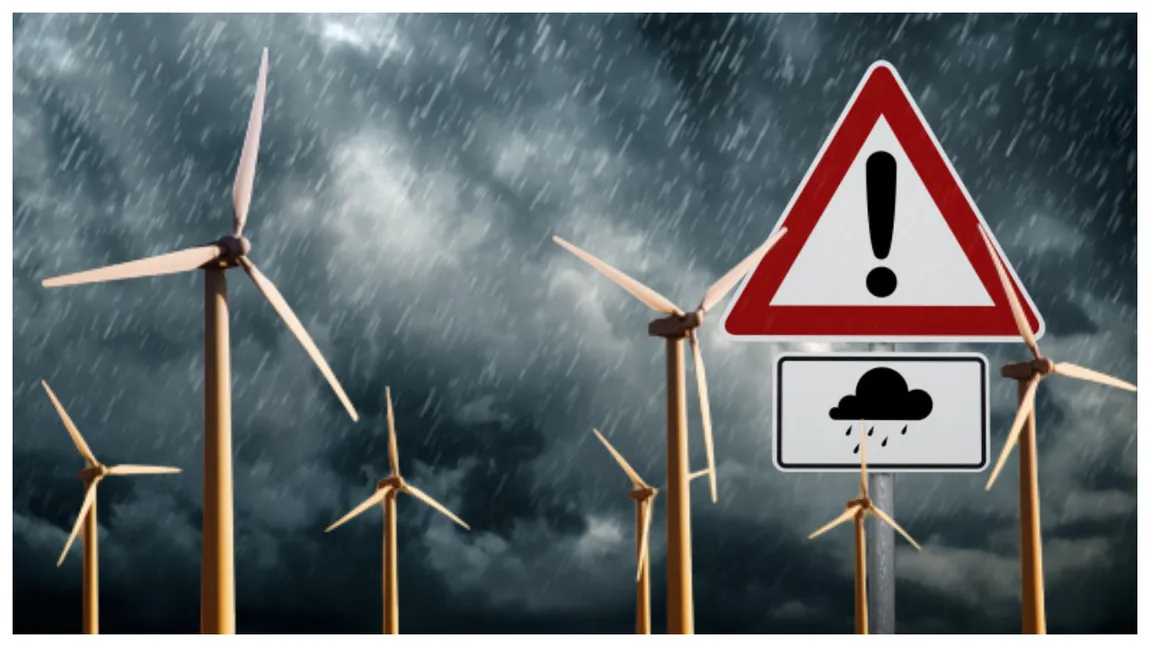 Vremea rea face ravagii în Dobrogea! Turbinele eoliene au început să se oprească din cauza vântului foarte puternic