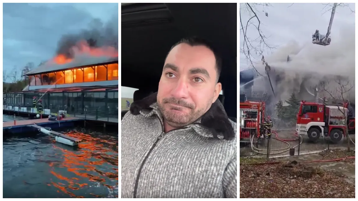 Pescobar, prima reacție după incendiul din Snagov. Restaurantul Taverna Racilor nu avea asigurare: „Asta e, a luat foc, se face la loc!”