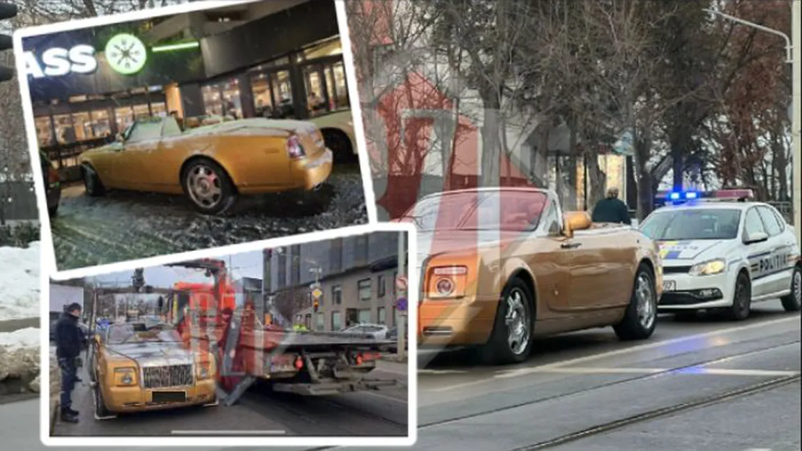 Cine este cocalarul drogat de 56 de ani care și-a lăsat Rolls Royce-ul decapotabil în ninsoare, la -10 grade! Bolidul a fost ridicat de o platformă