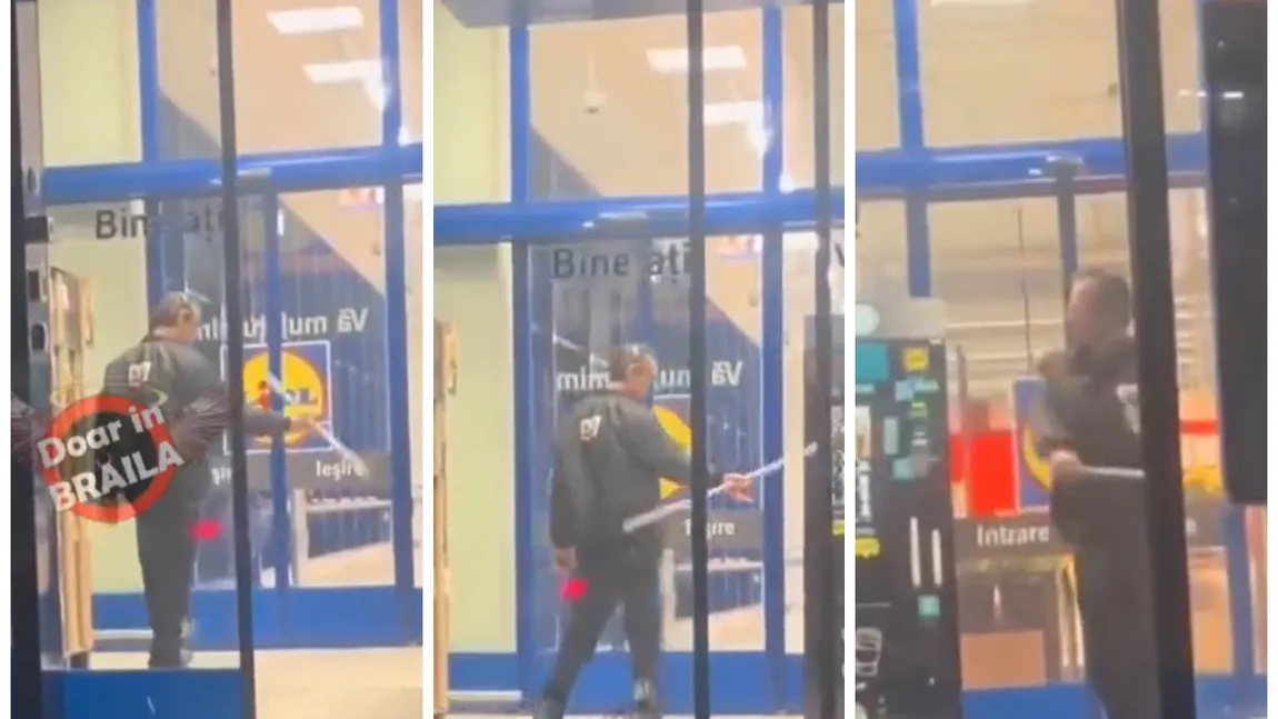 Demonstraţie de măiestrie! Până şi marele Bruce Lee ar fi invidios pe abilităţile agentului de pază de la Lidl. VIDEO