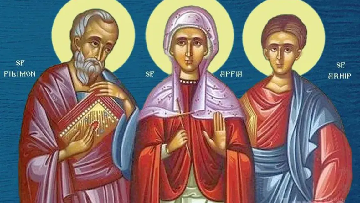 Calendar ortodox 19 februarie 2024. Sfinții Apostoli Arhip, Filimon și soția sa, Apfia. Rugăciune suavă către Sfântul Filimon pentru cei care și-au pierdut speranța sau sunt încărcați de griji