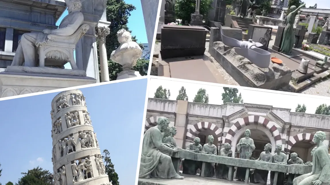 Top 3 cele mai stranii cimitire din lume: misterul mormântului unui cuplu celebru ale cărui statui sunt poziţionate spate în spate şi motivul pentru care Papa a refuzat să zboare cu avionul deasupra unui cimitir