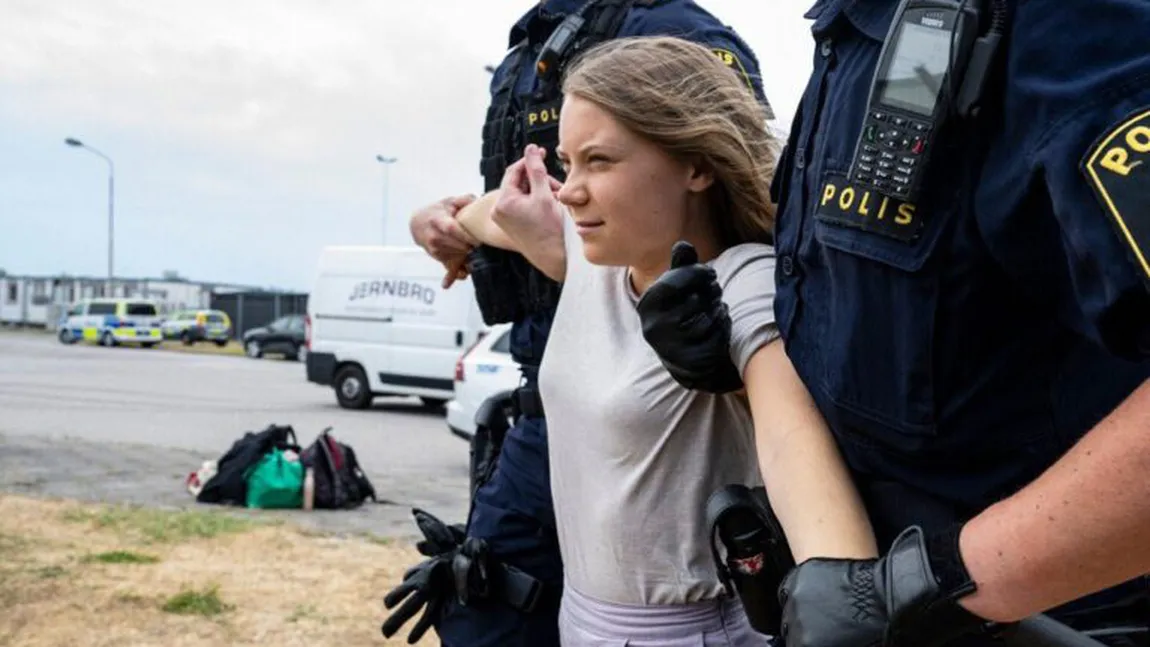 Activista de mediu Greta Thunberg, reţinută din nou. De această dată în Olanda, la o manifestaţie la Haga