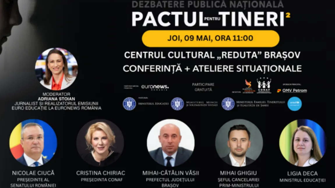 Brașov - dezbatere pentru reducerea abandonului școlar „Pactului pentru Tineri”