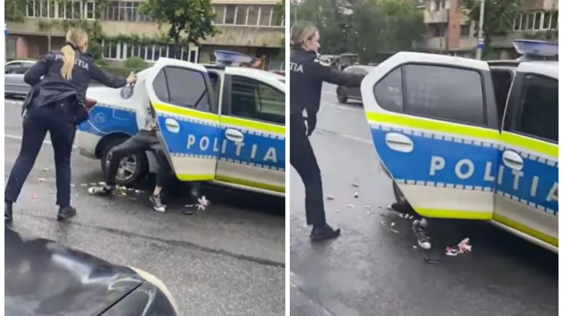 Intervenție de-a râsu'-plânsu' în Cluj-Napoca. O polițistă a pulverizat spray lacrimogen în fața colegului său